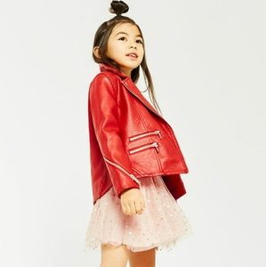 ZARA girls/ raíz leather biker jacket